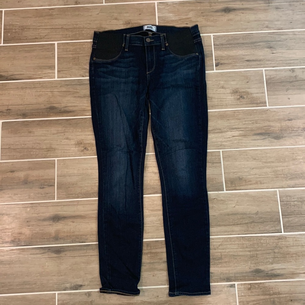 Paige side panel Transcend Verdugo MATERNITY skinny jeans size 30